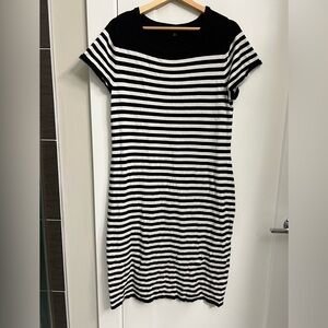 Torrid Black and White Sheath Dress with Sailor Collar Plus Size 1